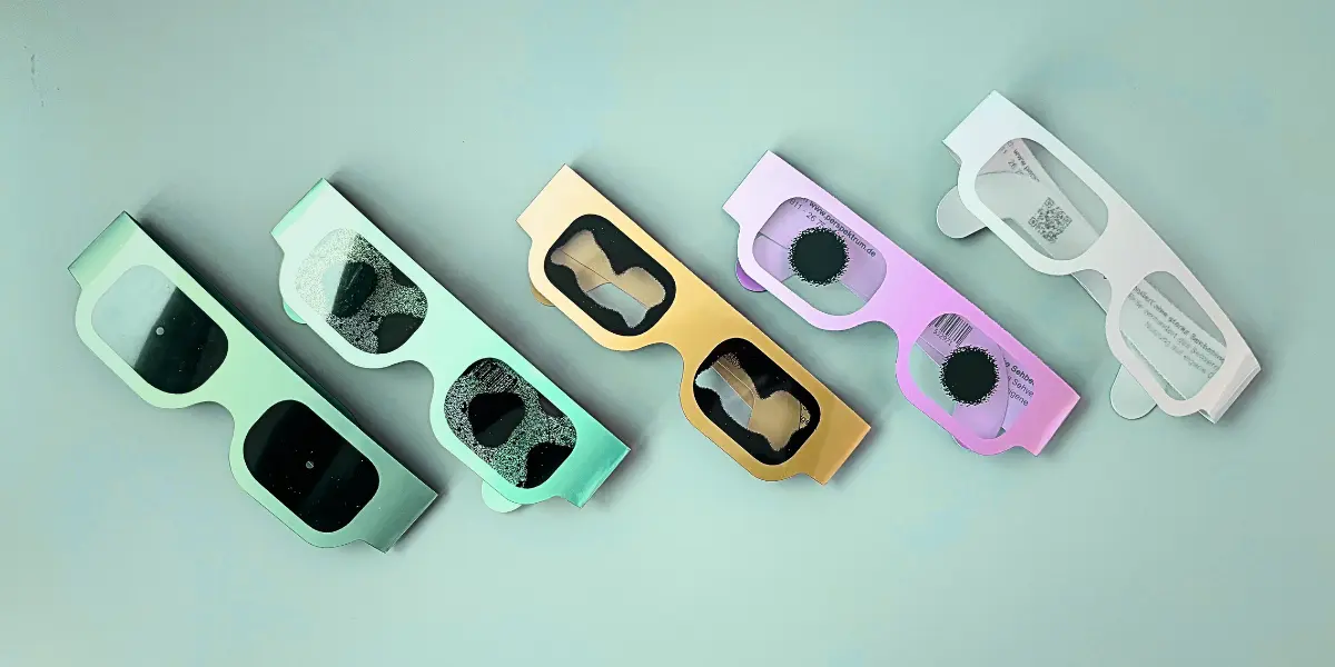 Simulationsbrillen, mit denen verschiedene Augenkrankheiten, wie Grauer Star, Glaukom, Makuladegeneration, simuliert werden können.